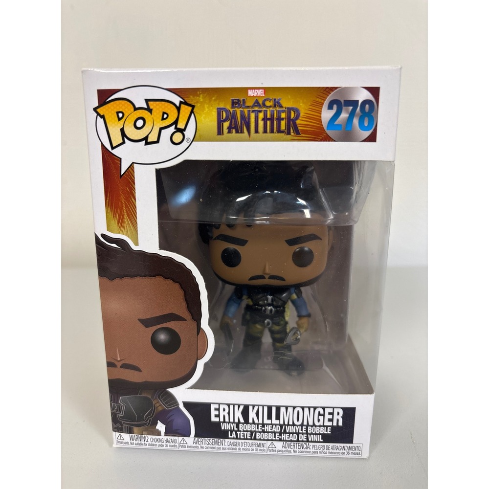 Funko Pop Marvel Black Panther Erik Killmonger 278 Vinyl Bobble-Head Figure